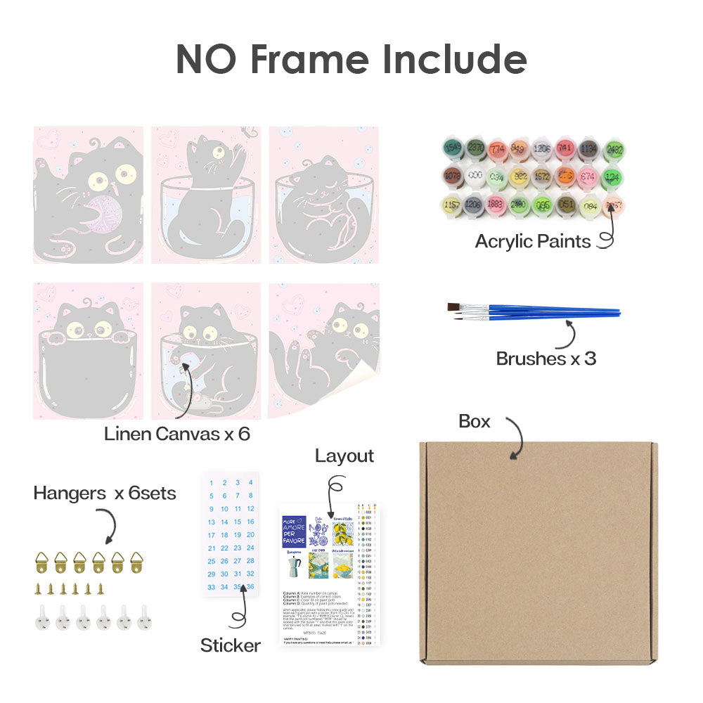 Różowo-czarne koty